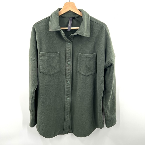 Mondetta oversized snap front shirt sage green outdoor gorpcore hiking work M - Picture 3 of 13